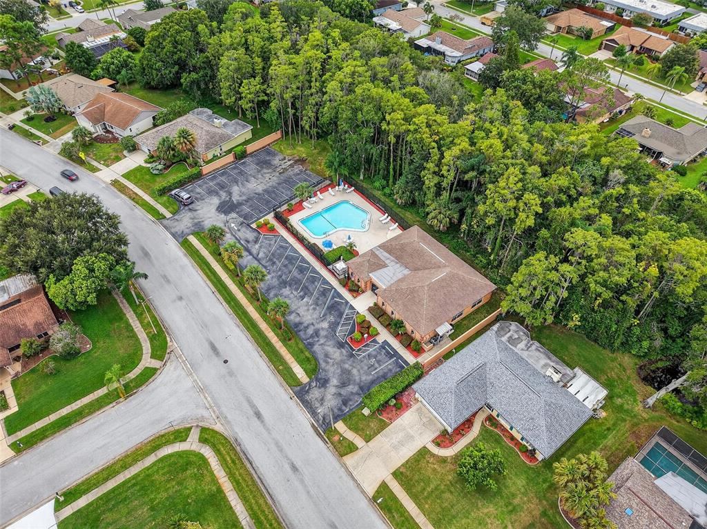 3602 Player Drive New Port Richey, FL 34655 - Photo 38 of 42 an aerial view of a house with a garden
