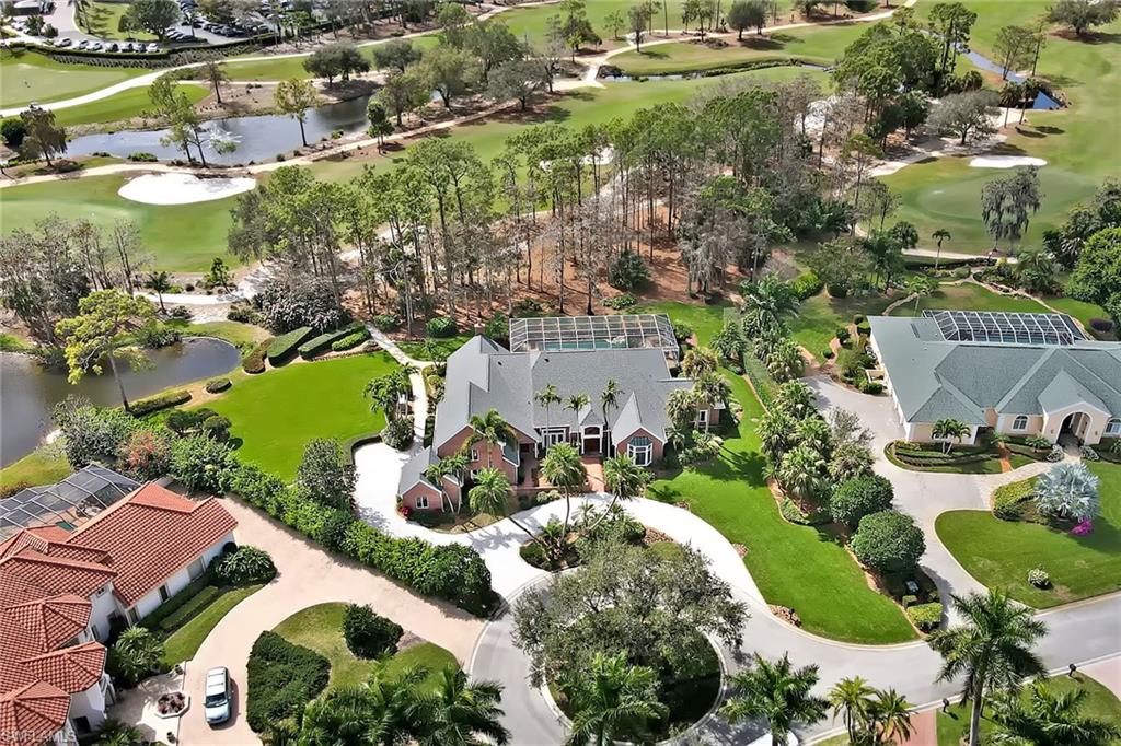 an aerial view of a house with garden