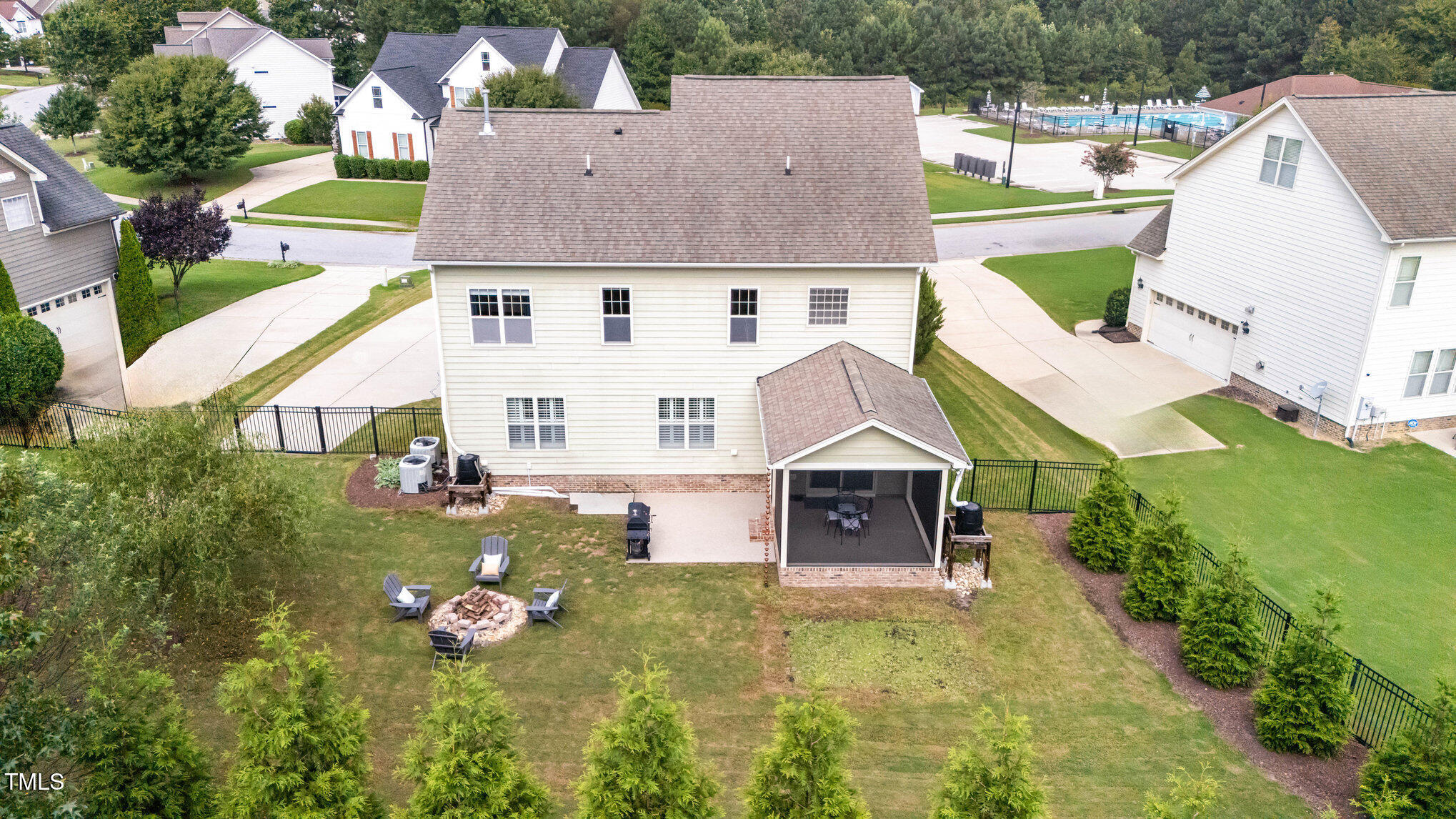 219 Friesan Way Rolesville, NC 27571 - Photo 32 of 41 Back Yard with View of Pool