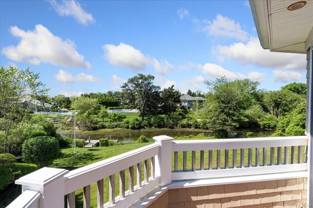 a balcony with street view