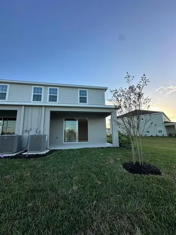 a view of a floor and a big yard