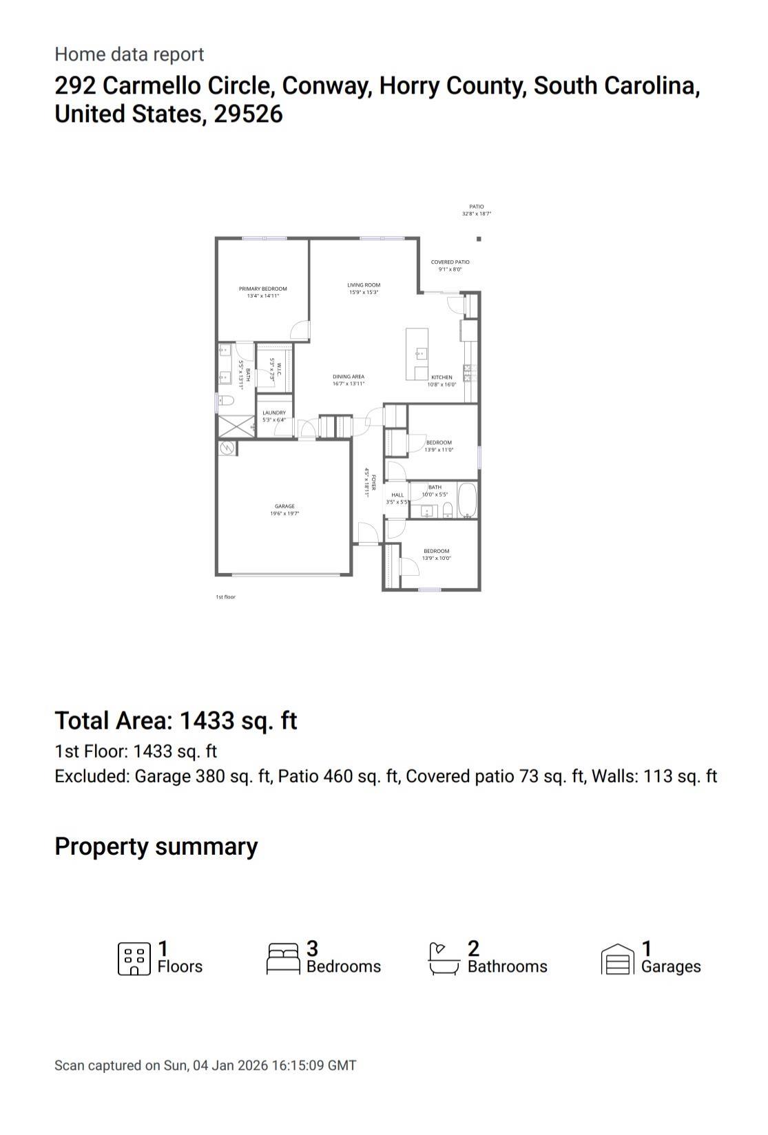 292 Carmello Circle Conway, SC 29526 - Photo 33 of 33 View of floor plan / room layout