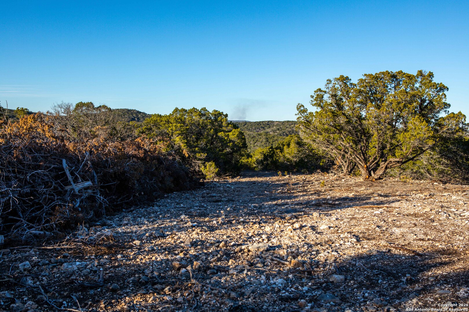 474 Zapata Ridge Medina, TX 78055 - Photo 2 of 35 a view of a yard with a mountain in the background