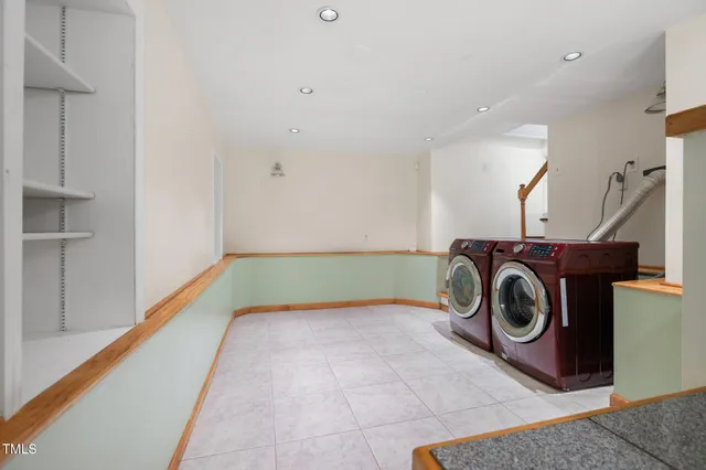 a view of a tree with plants in front of it