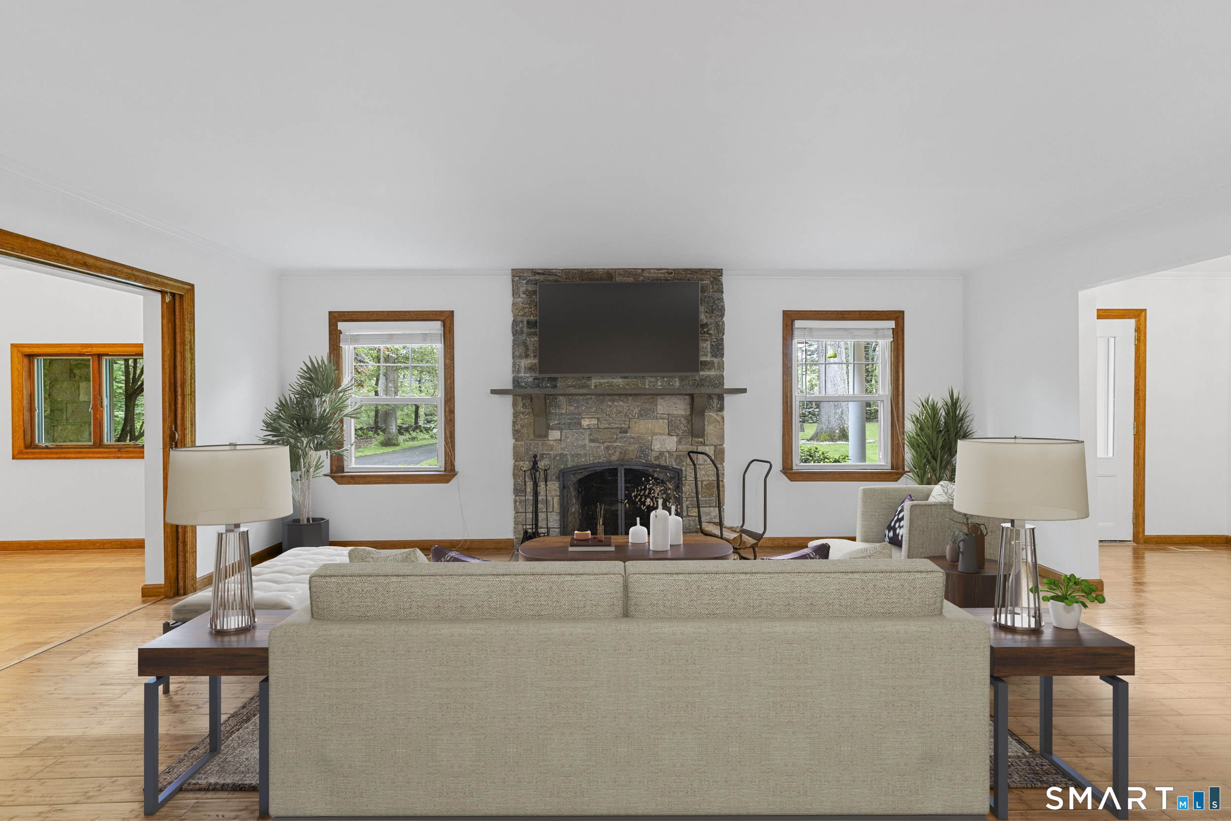 190 East Rocks Road Norwalk, CT 06851 - Photo 11 of 38 a living room with furniture and a fireplace