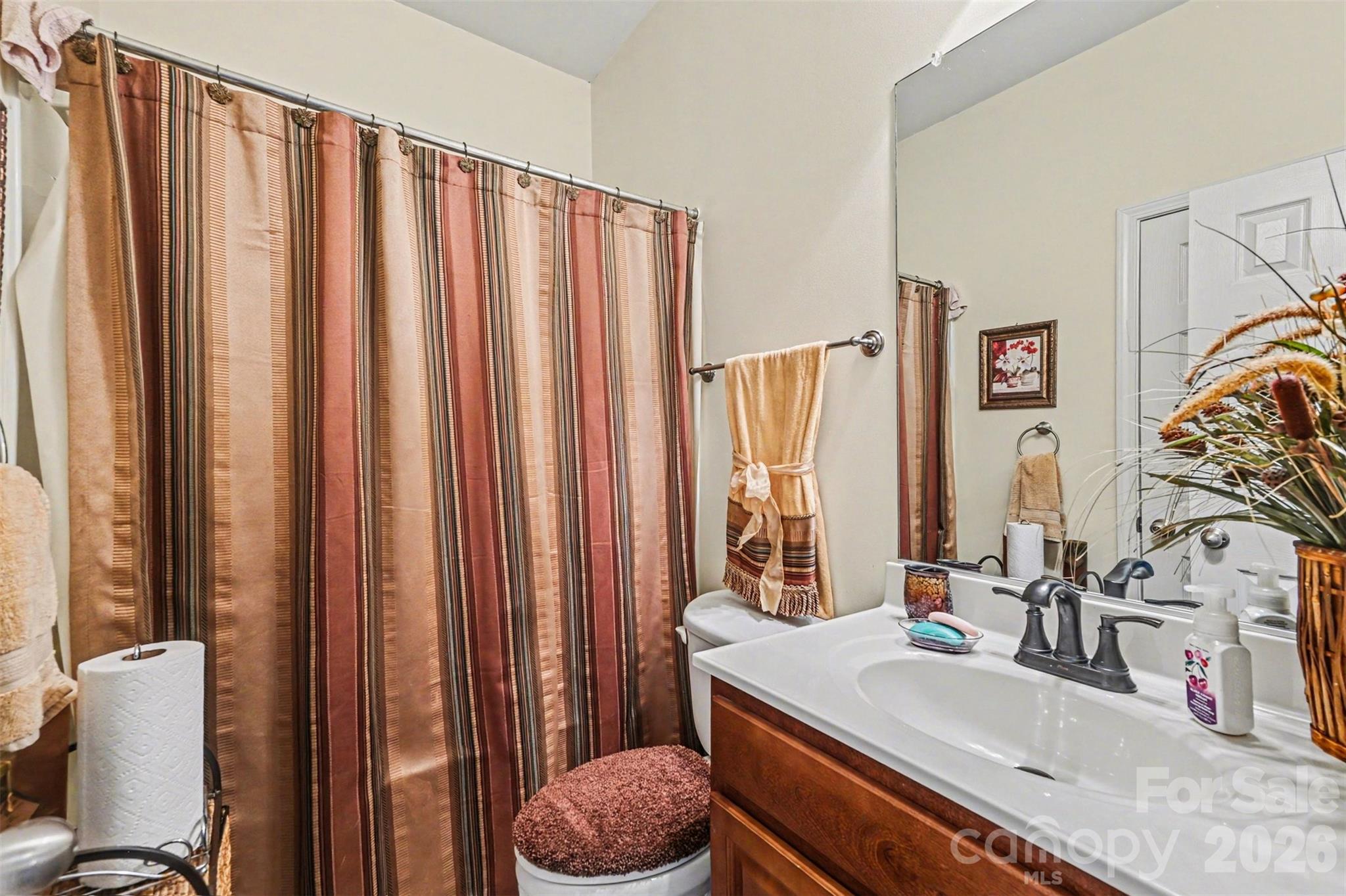 10812 Clark Street Davidson, NC 28036 - Photo 27 of 32 a bathroom with a sink a toilet and mirror