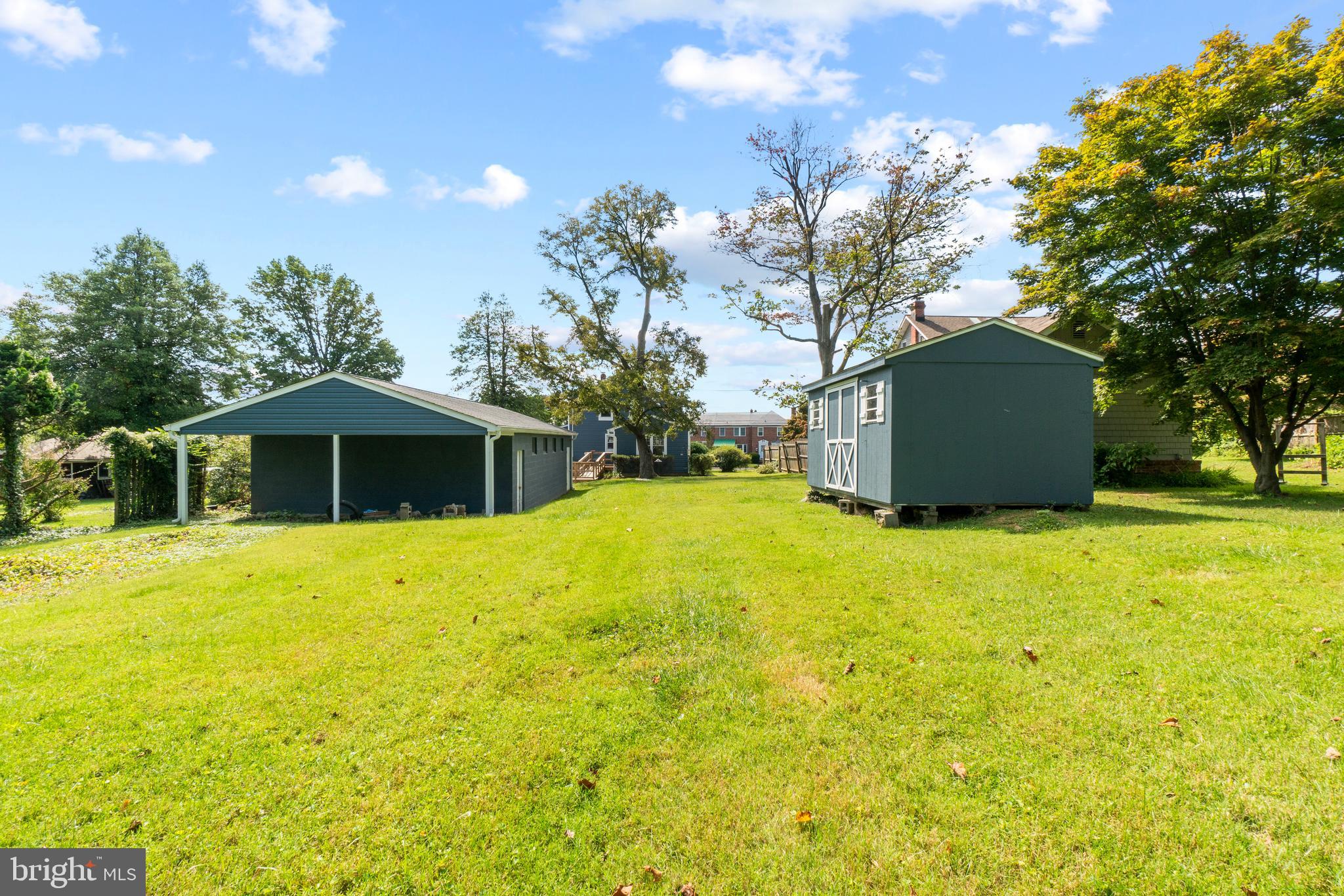 509 Academy Road Catonsville, MD 21228 - Photo 7 of 37 View from rear yd of shed & garage overhang