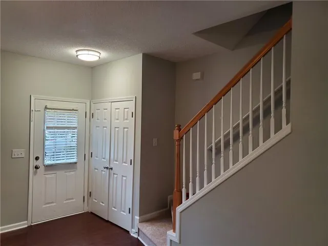 en view interior of a house with stairs