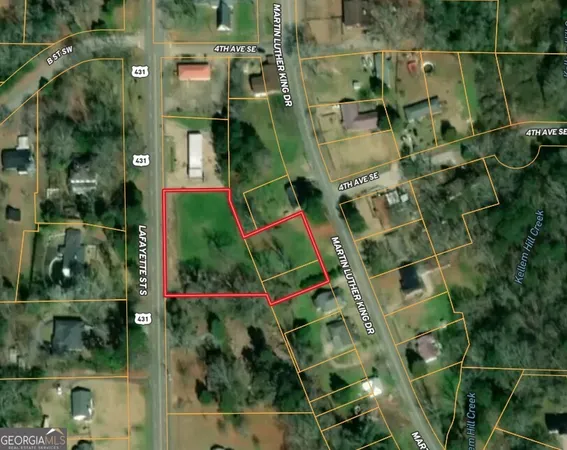 an aerial view of multiple house