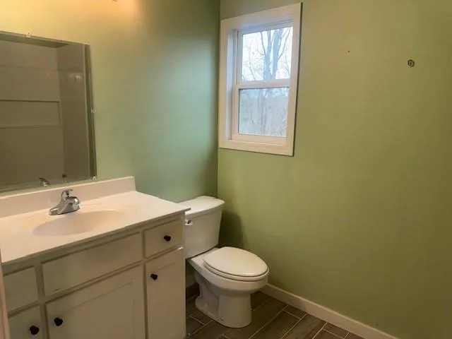 an empty room with closet