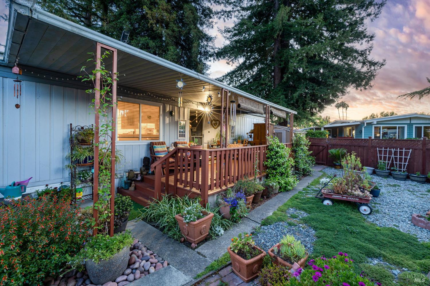 29 Hemlock Court Rohnert Park, CA 94928 - Photo 4 of 28 Front porch yard view twilight
