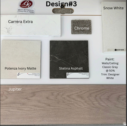 366 West Chadam Way South, Unit 69 Midvale, UT 84047 - Photo 29 of 30 Material Selection Board. Presenting Design #3 with various finishes and paint specifications for the property