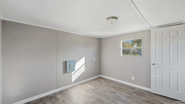 an empty room with a window