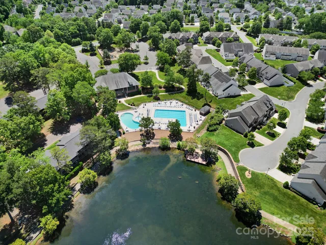 a view of a park with slide