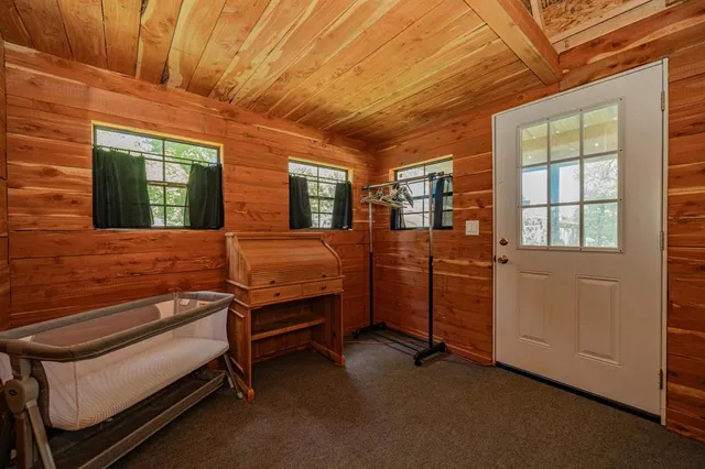 a room with furniture