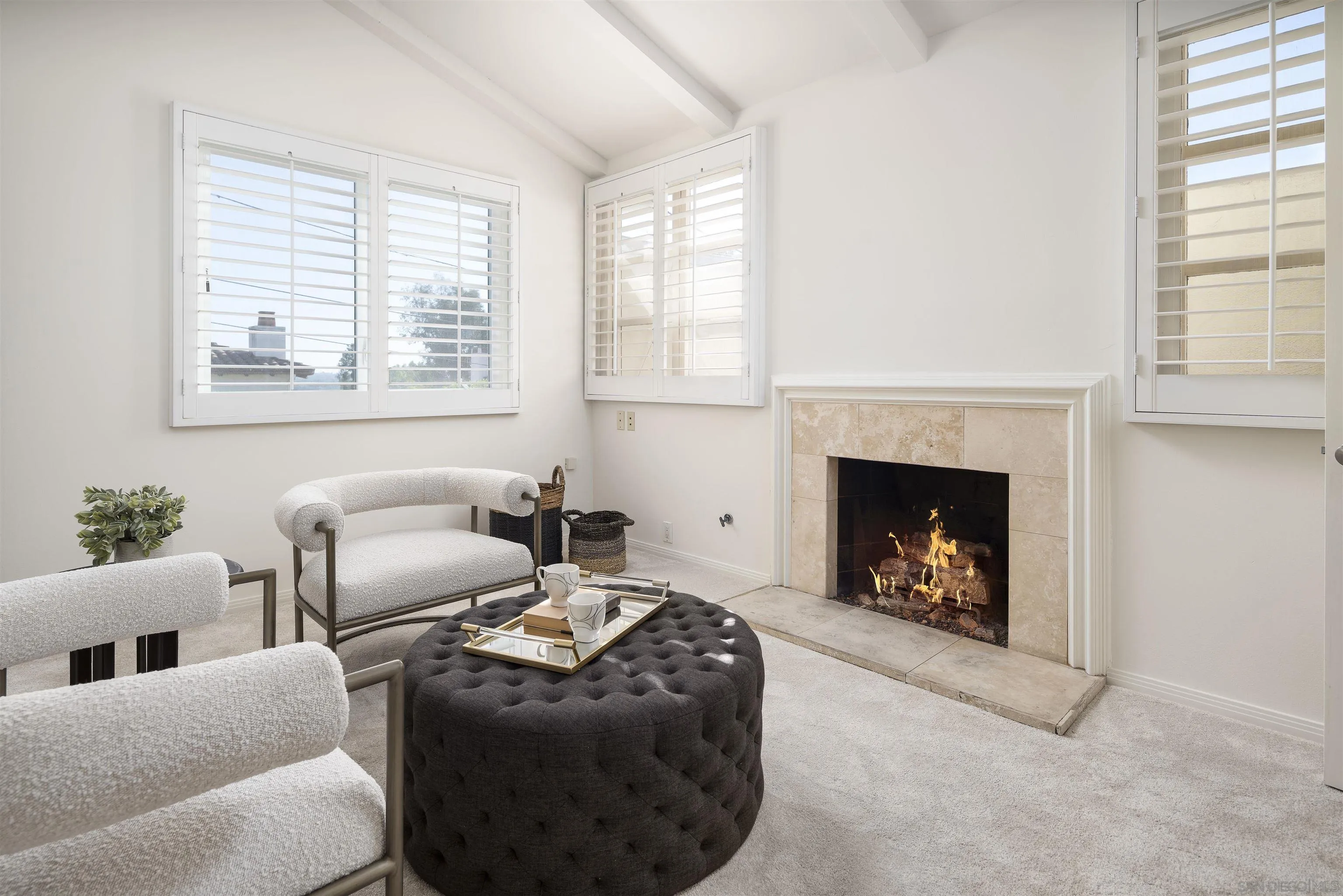 6129 La Flecha Rancho Santa Fe, CA 92067 - Photo 18 of 33 a living room with furniture and a fireplace