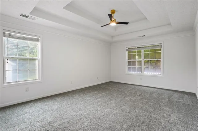 an empty room with window