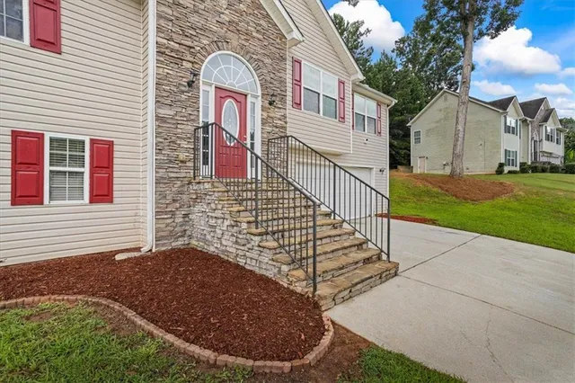 a front view of a house