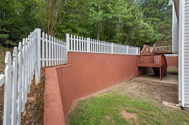 a view of outdoor space and deck