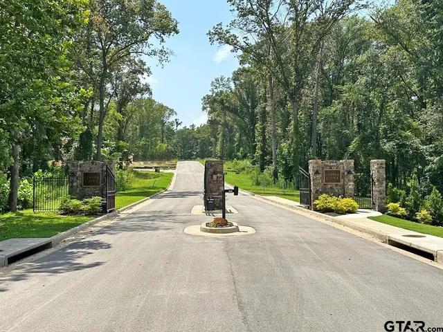 a view of a park with trees