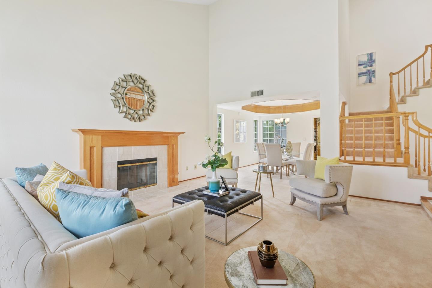 2018 Skyline Drive Milpitas, CA 95035 - Photo 3 of 22 a living room with furniture and a fireplace