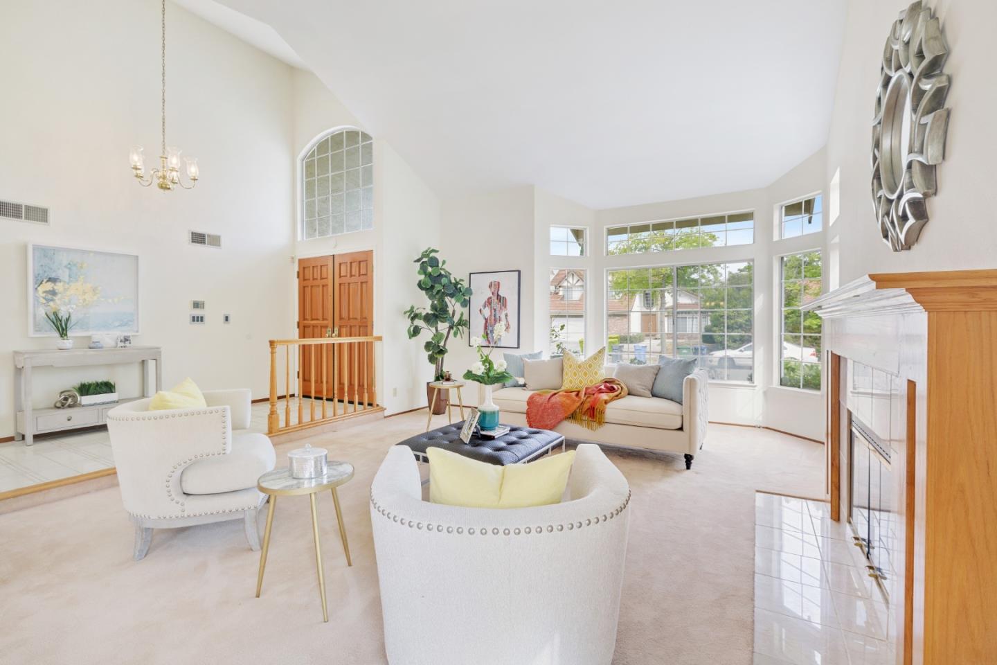 2018 Skyline Drive Milpitas, CA 95035 - Photo 4 of 22 a living room with furniture fireplace and a large window