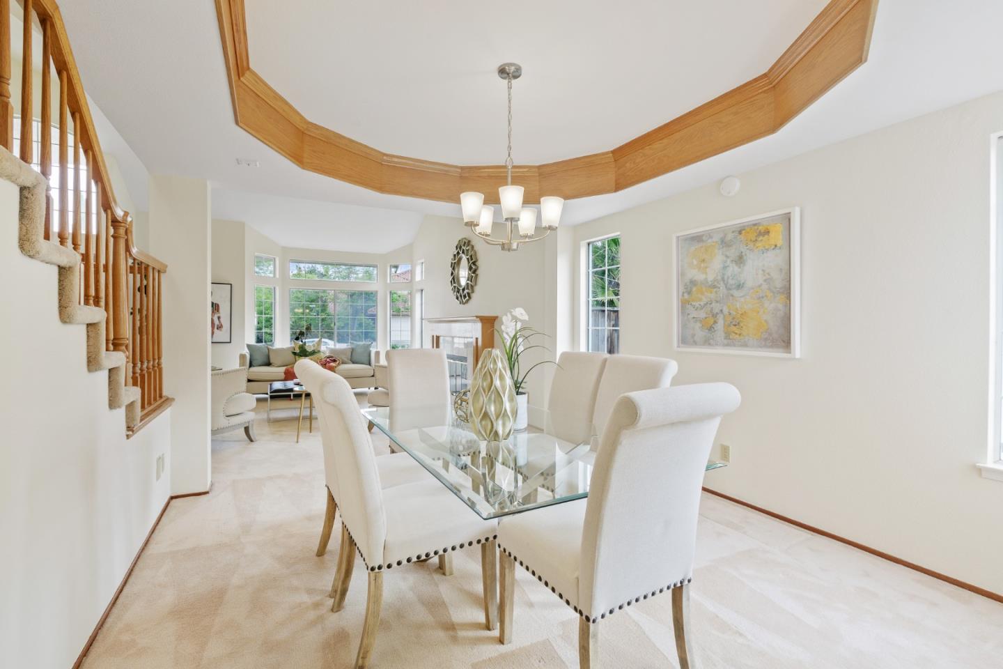 2018 Skyline Drive Milpitas, CA 95035 - Photo 5 of 22 a view of a dining room with furniture and a chandelier