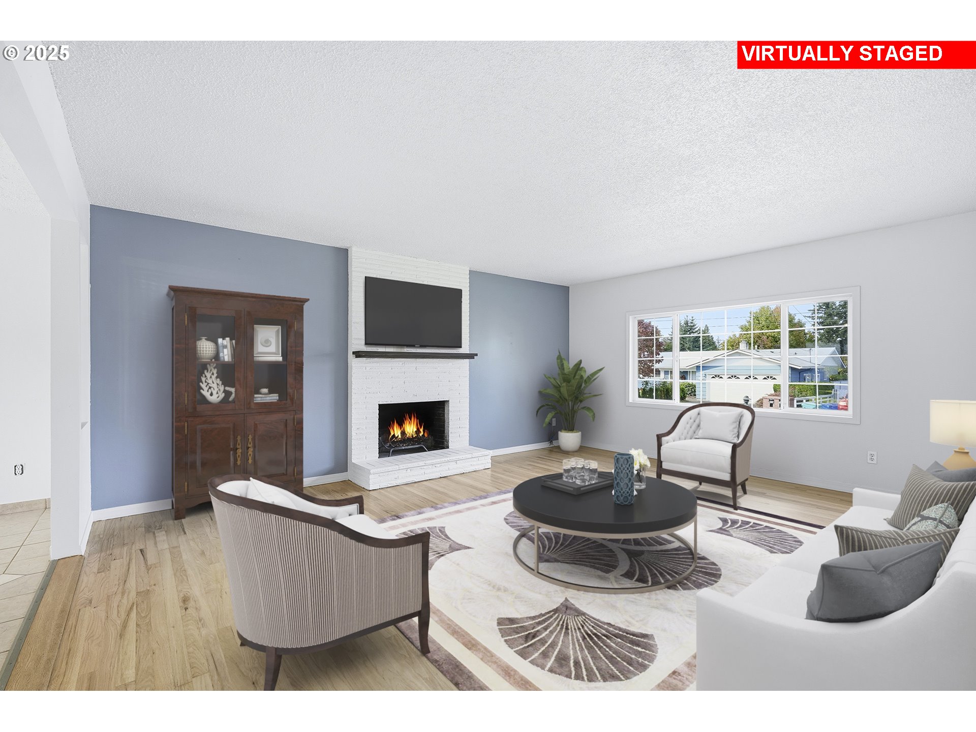 1422 Southeast 209th Avenue Gresham, OR 97030 - Photo 6 of 46 a living room with furniture a fireplace and a potted plant
