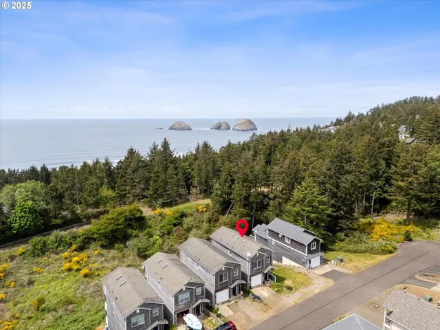 a view of city and mountain