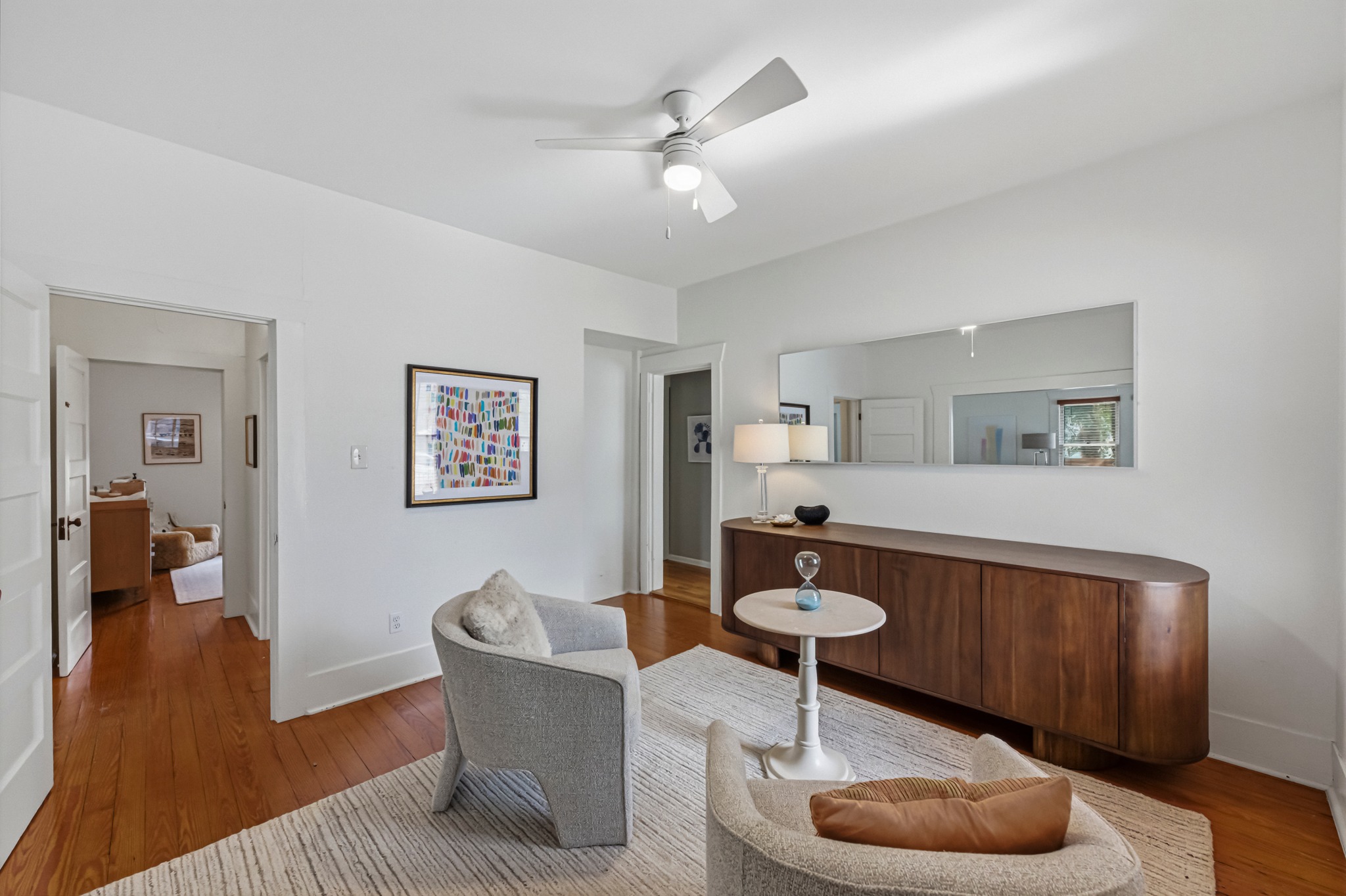 306 West 44th Street, Unit A Austin, TX 78751 - Photo 9 of 38 a living room with furniture and a wooden floor