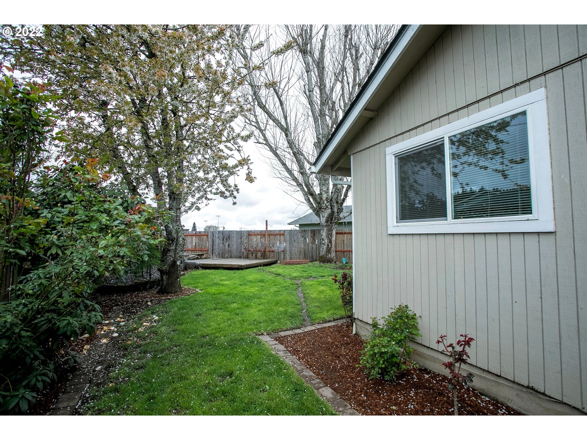 6305 C Street Springfield, OR 97478 - Photo 29 of 32 a view of backyard with potted plants and large tree