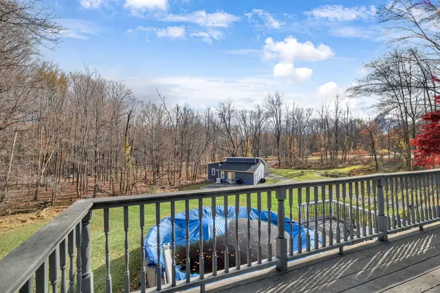 a outdoor living space with furniture