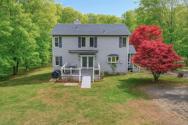 a view of street with sitting area