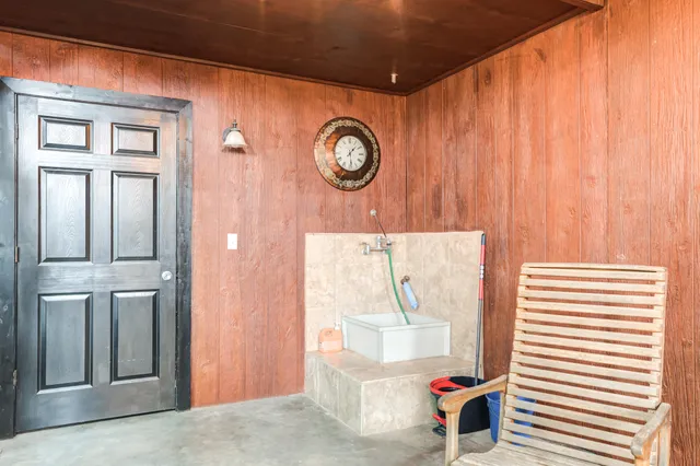 a view of a road with a building in the background