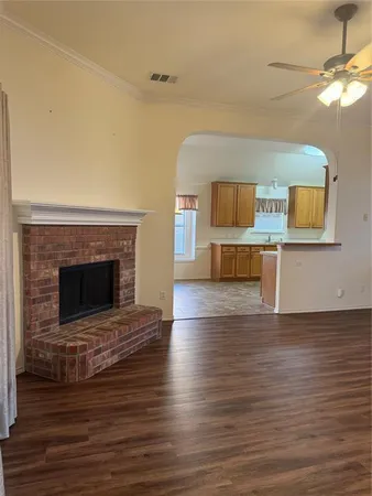 a view of a livingroom with a fireplace
