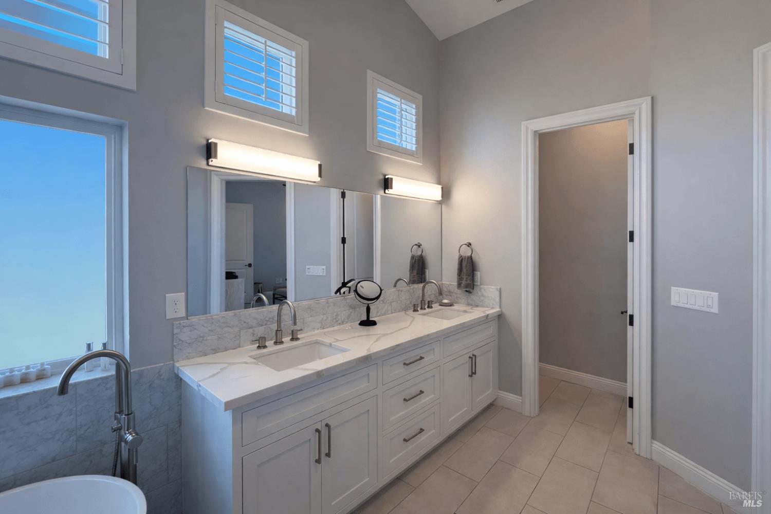 3726 Cannes Place Santa Rosa, CA 95403 - Photo 56 of 69 Primary bathroom also offers quartz countertop and dual sink vanity.