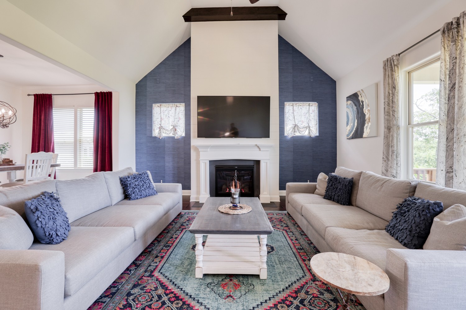 1146 Batbriar Road Murfreesboro, TN 37128 - Photo 29 of 56 a living room with furniture and a fireplace