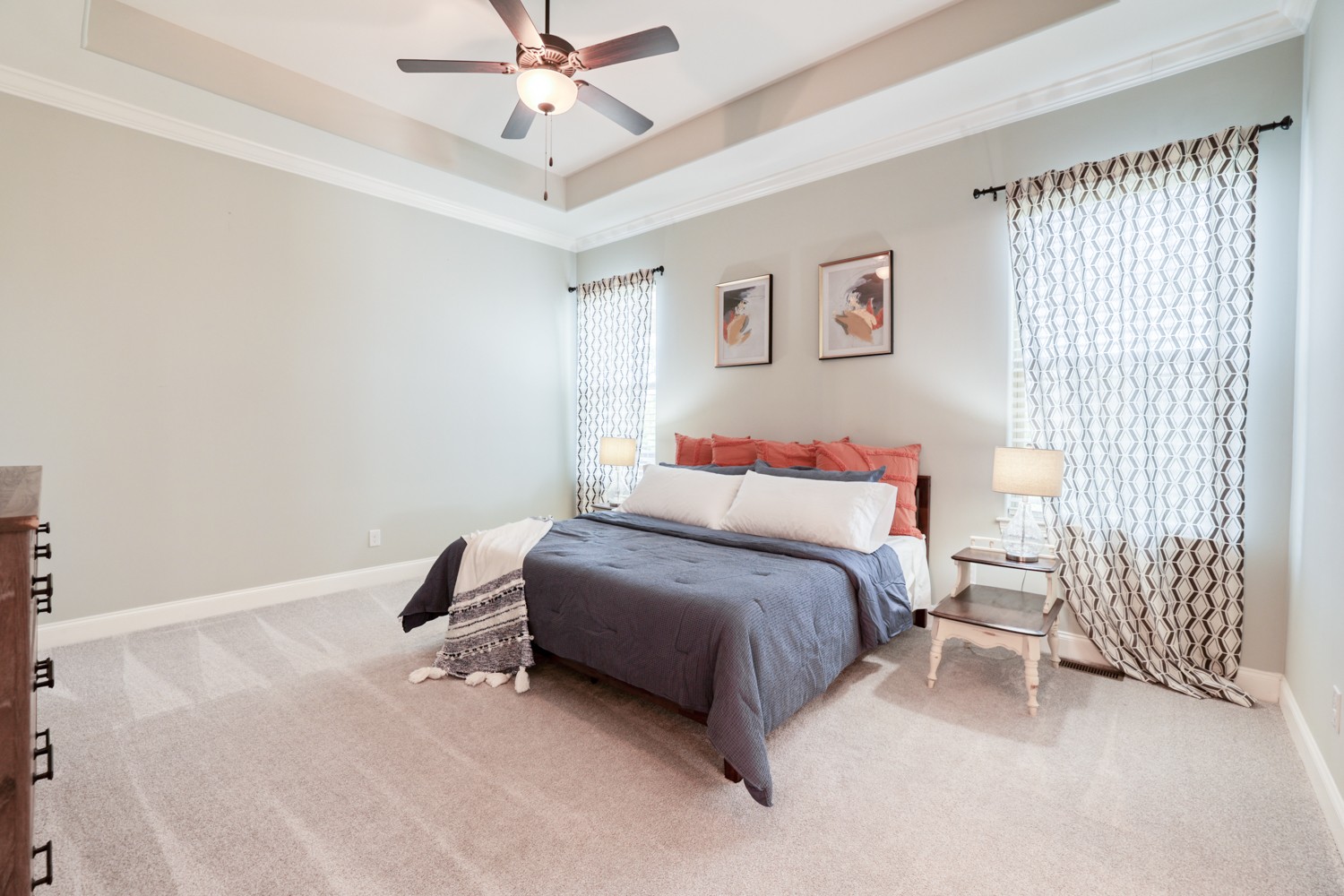 1146 Batbriar Road Murfreesboro, TN 37128 - Photo 35 of 56 a bedroom with a bed and a chandelier