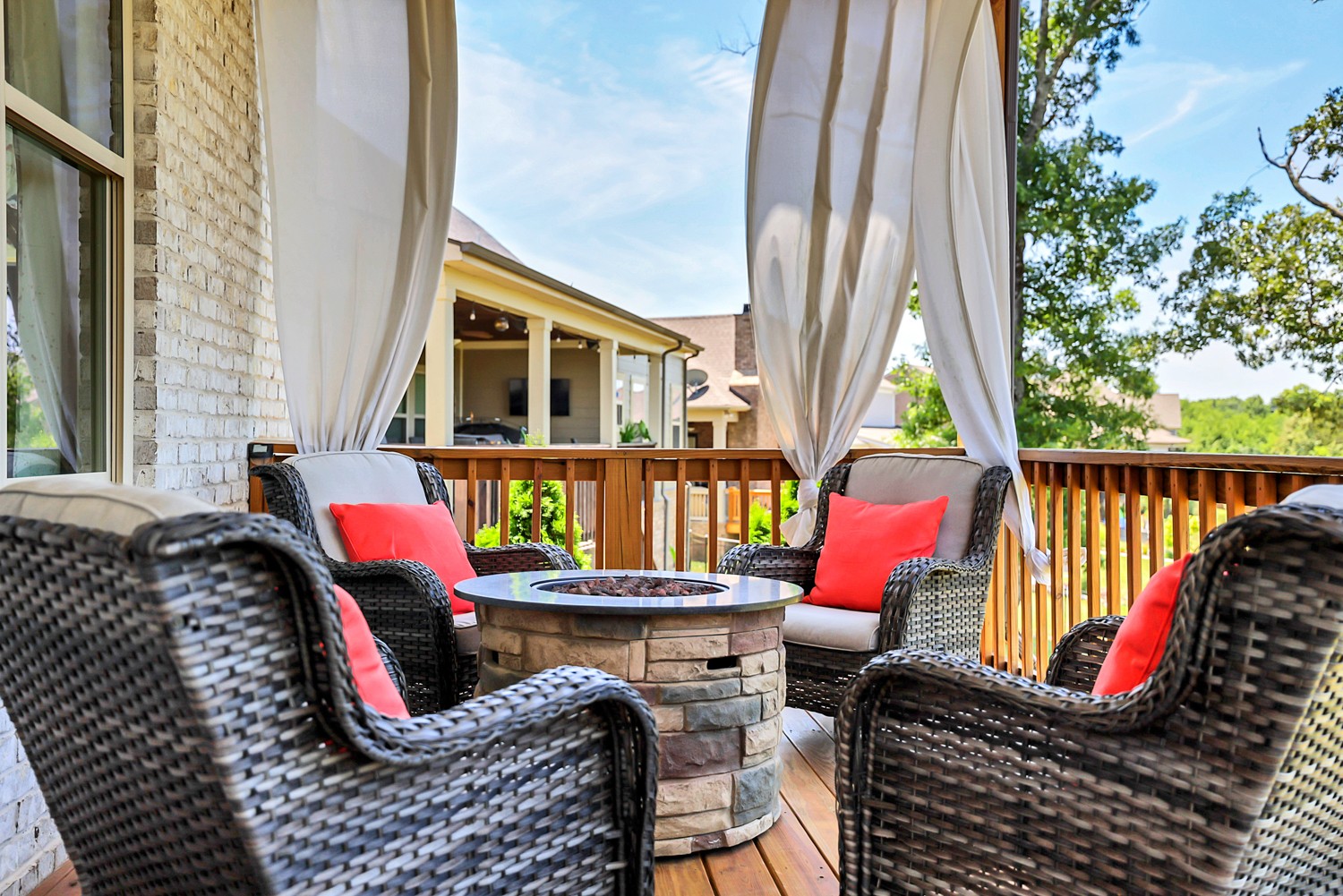 1146 Batbriar Road Murfreesboro, TN 37128 - Photo 49 of 56 a balcony with wooden floor and outdoor seating