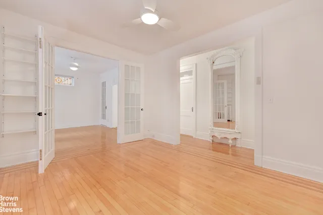 a picture of a bench in front of a door