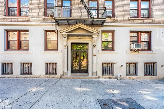 front view of a brick building