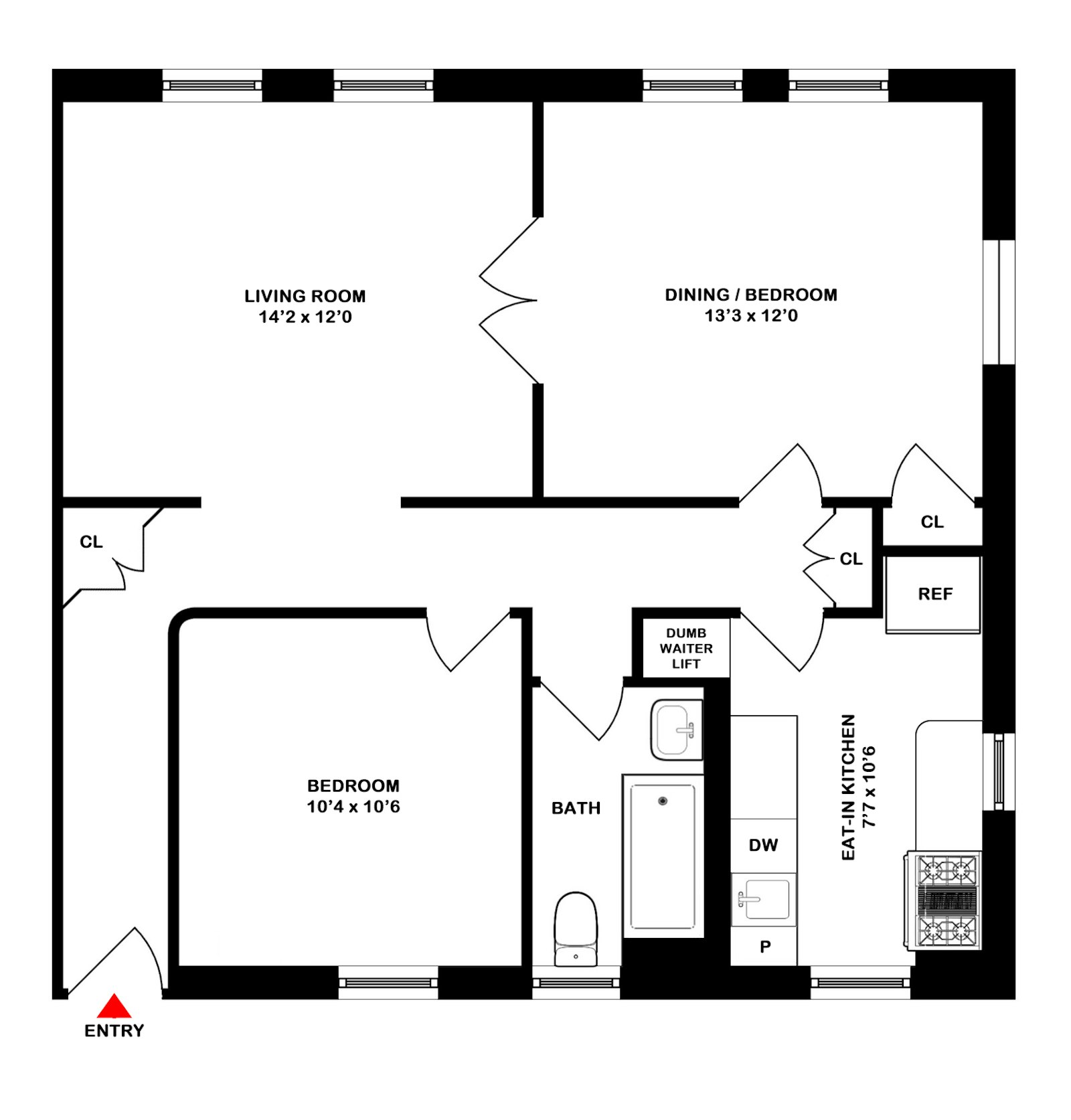 35-45 82nd Street, Unit 4 Queens, NY 11372 - Photo 15 of 15 a picture of a bench in front of a door