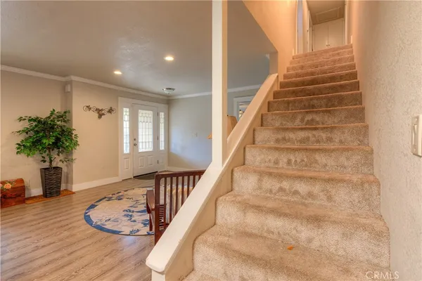 a view of a bathroom from a hallway