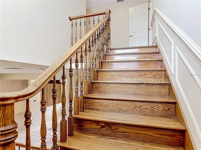 a view of a lake with houses