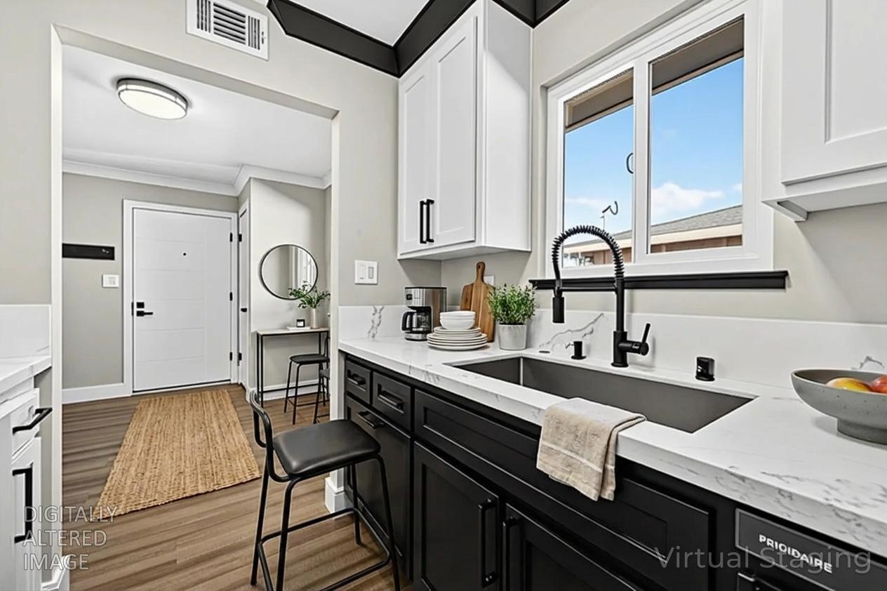 10803 Coloma Road, Unit 4 Rancho Cordova, CA 95670 - Photo 6 of 49 a kitchen with a sink cabinets and window