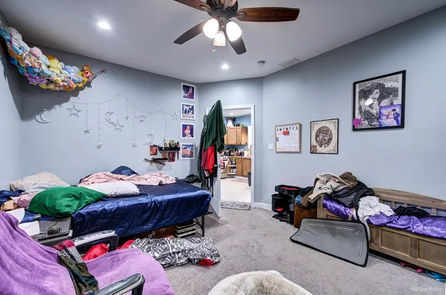 a living room with furniture and a couch