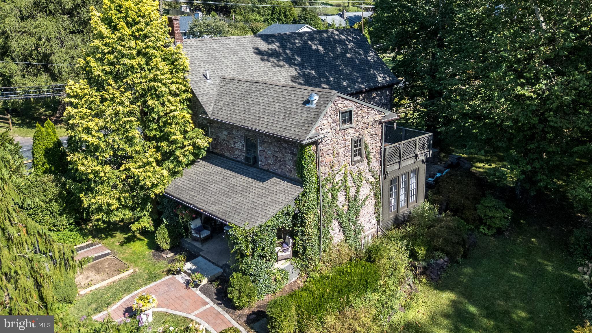 9022 Easton Road Ottsville, PA 18942 - Photo 3 of 45 an aerial view of a house with a yard