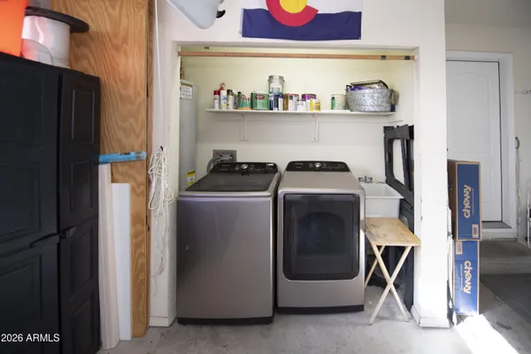a view of a storage in a room