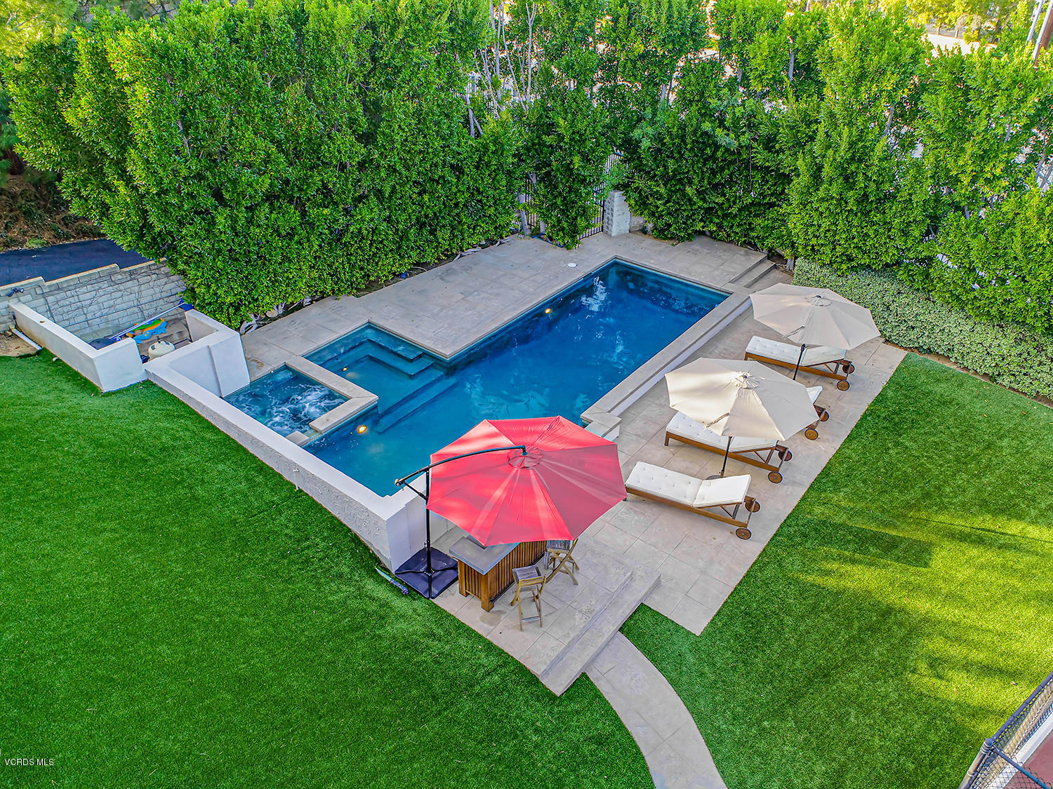 22457 North Summit Ridge Circle Chatsworth, CA 91311 - Photo 49 of 63 an aerial view of a house with backyard