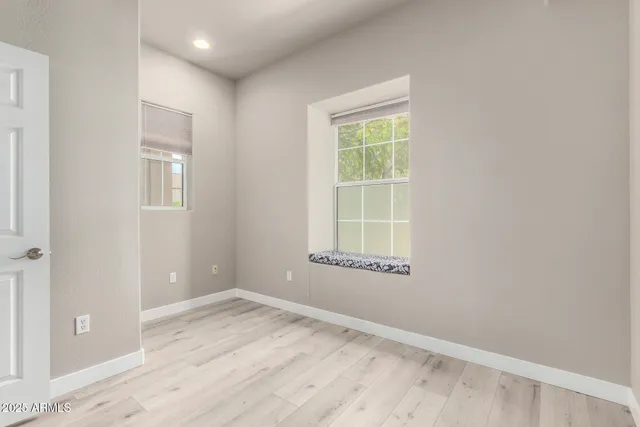 an empty room with a window